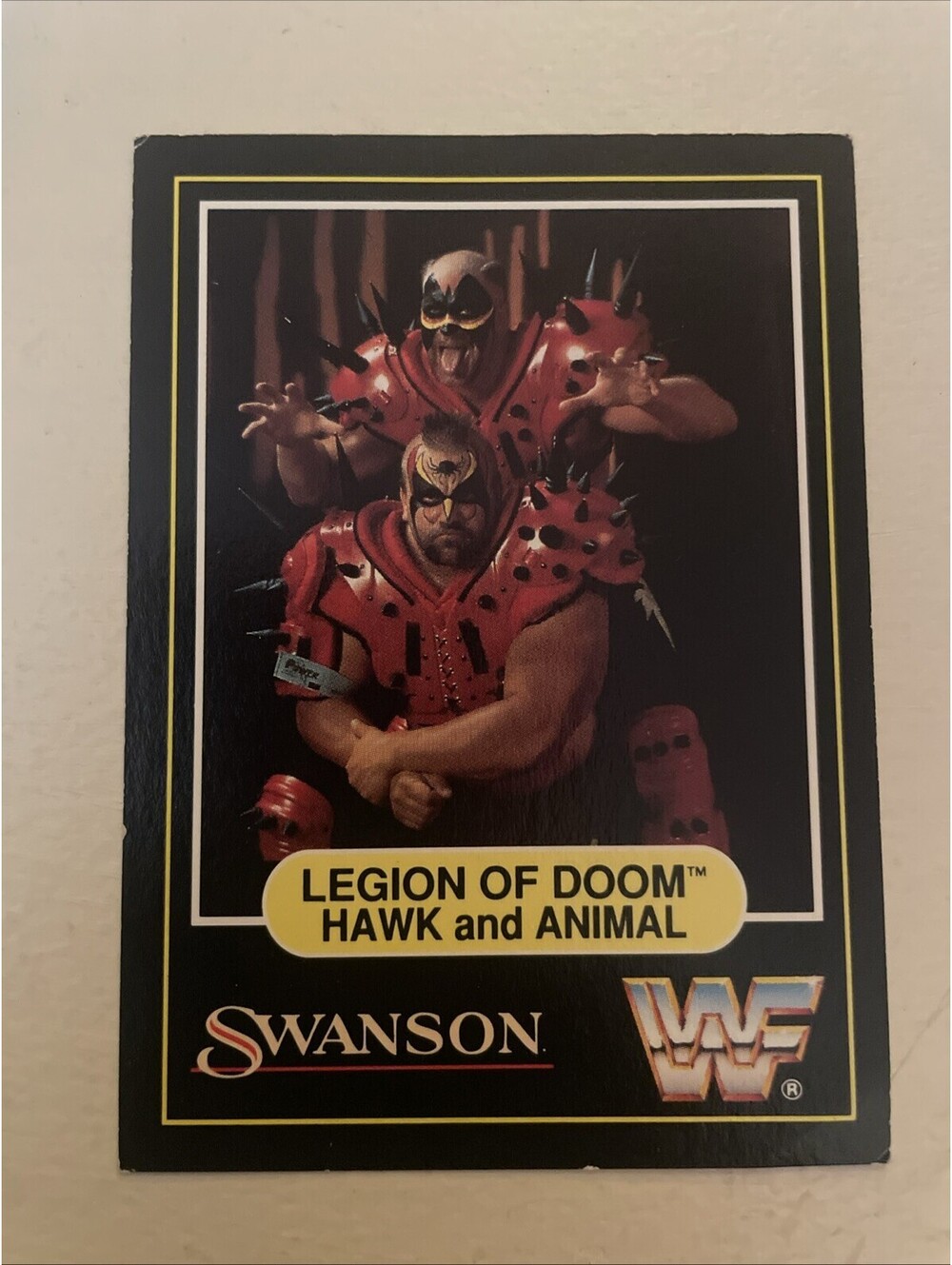 💥 1991 Swanson WWF Legion of Doom (LOD) HAWK AND ANIMAL WWE Wrestling